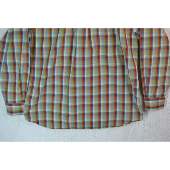 Pendleton Men's Large Green Plaid Long Sleeve Lightweight Button Down Shirt - Picture 9 of 12